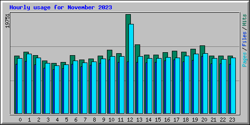 Hourly usage for November 2023